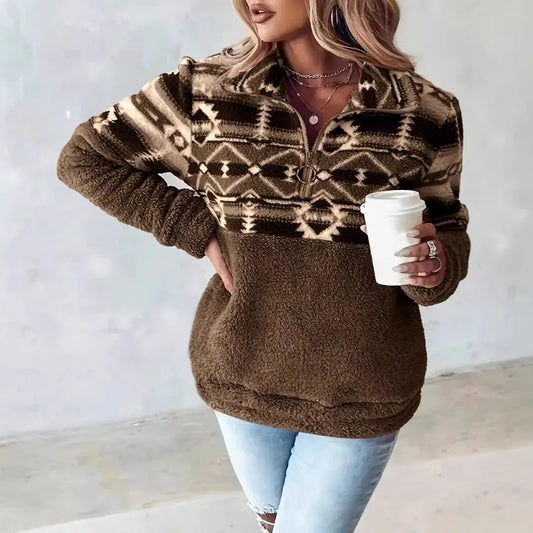 Sweat à Capuche Zippé Femme – Style Casual
