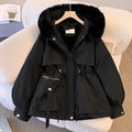 Manteau d'hiver rembourrée à capuche pour femmes