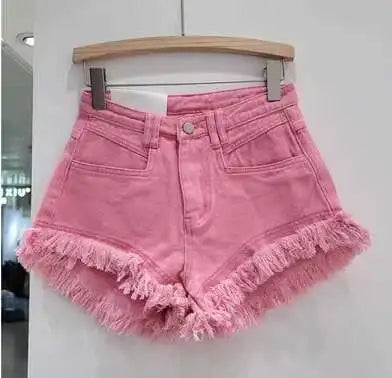 Short en jean vert ligne A pour femmes
