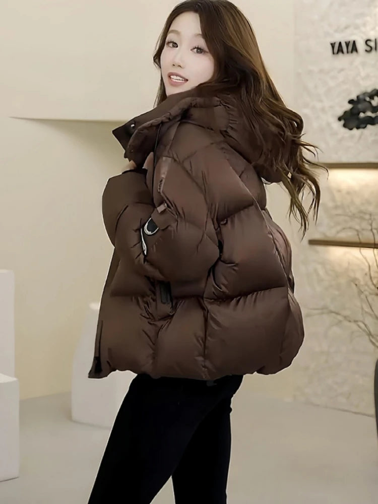 Manteau matelassées en patchwork de fourrure pour femmes