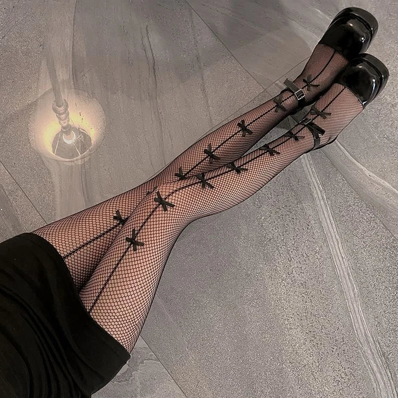Collants résille transparents et fins pour femmes