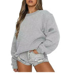 Pull décontracté couleur unie pour femmes