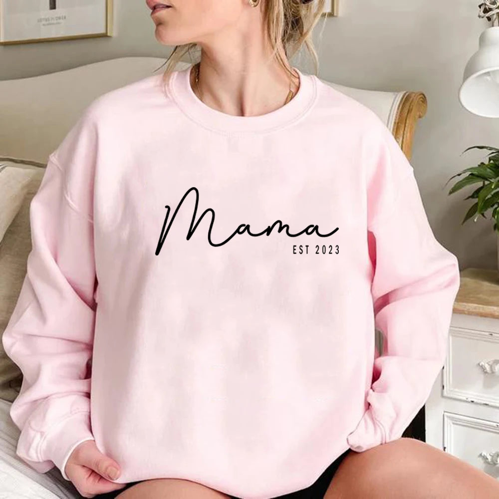 Sweat-Shirt à manches et col ras du cou pour femmes