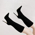 Botte à bout pointu et talons hauts pour femmes