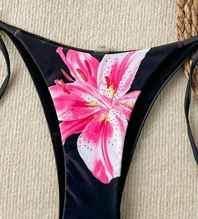 Maillot de bain deux pièces coupe croisée pour femmes