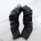 Gants longs tulle avec perles pour femmes