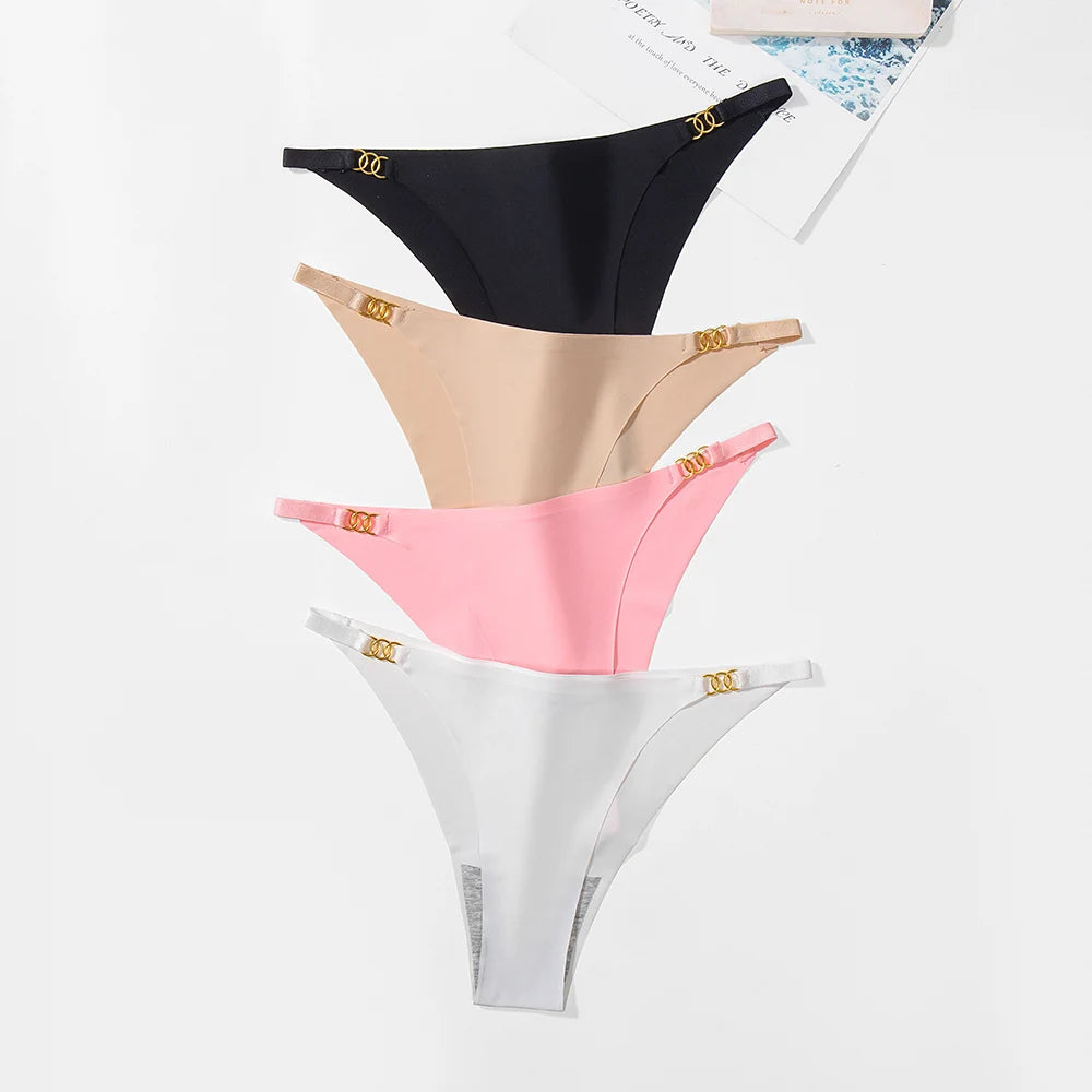 Culotte tanga taille basse sans couture pour femmes