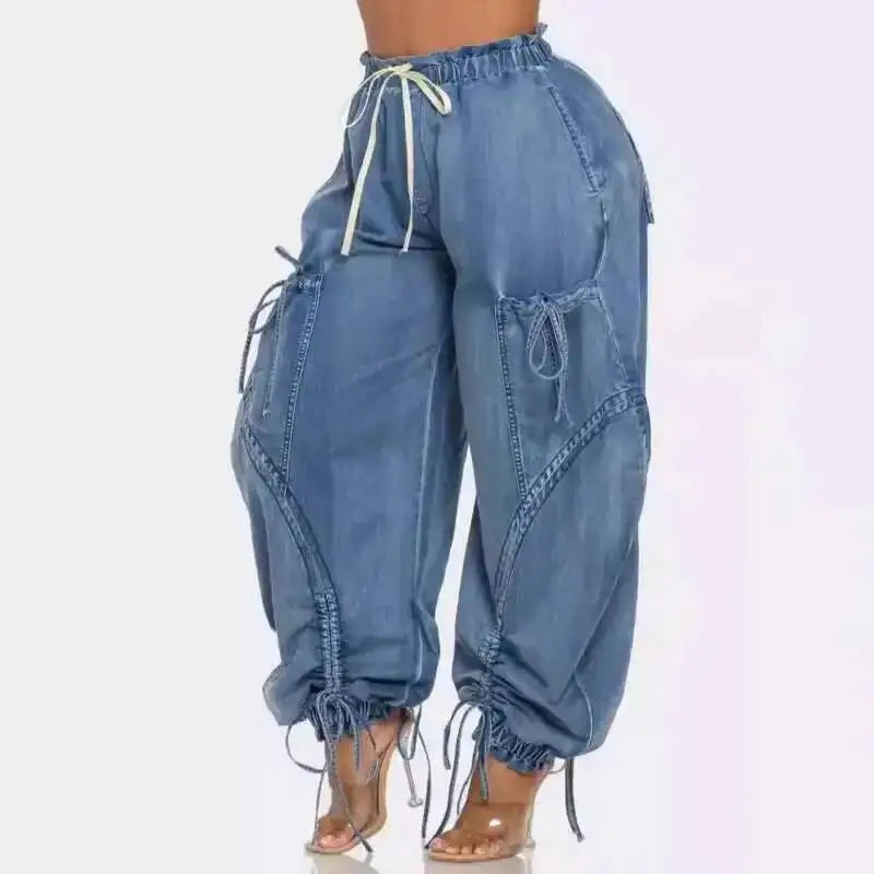 Jean taille haute élastique pour femmes