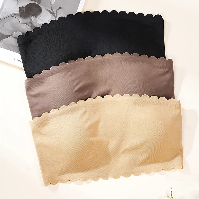 Soutien-gorge rembourré sans bretelles et antidérapant pour femmes