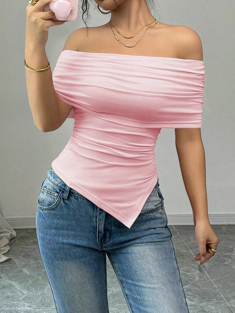 T-shirt à épaules dénudées pour femmes