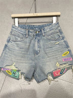 Short en jean déchiré pour femmes