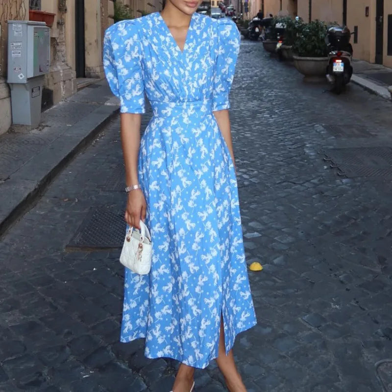 Robe longue fleurie pour femmes