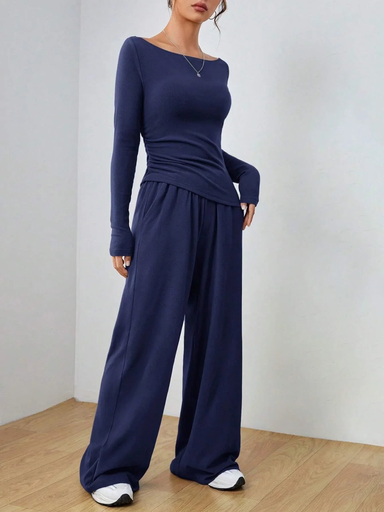 Ensembles deux pièces décontracté pantalons amples pour femmes