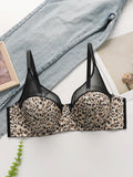 Soutien-gorge imprimé léopard pour femmes