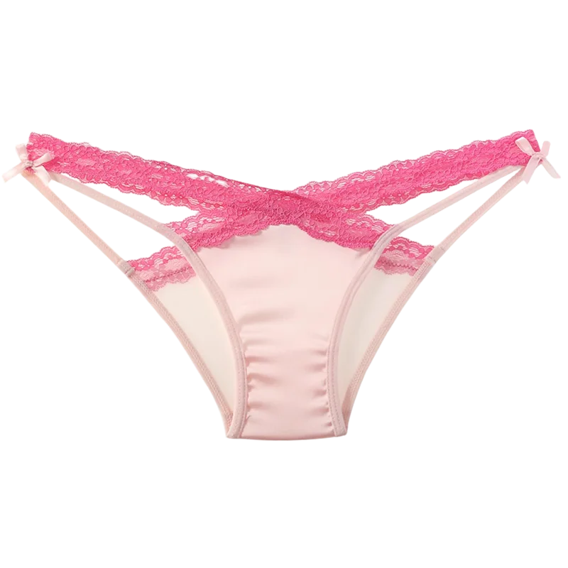 Culotte taille basse en dentelle transparent pour femmes