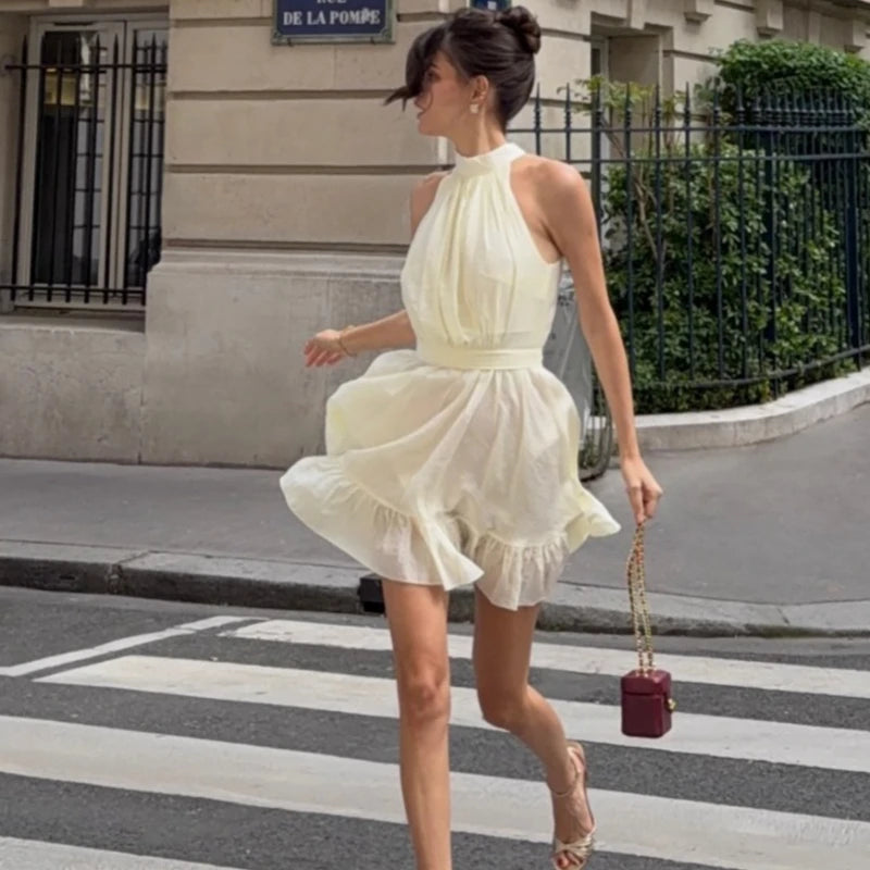 Robe mini sans manches pour femmes