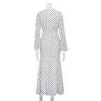 Robe longue à pois pour femmes