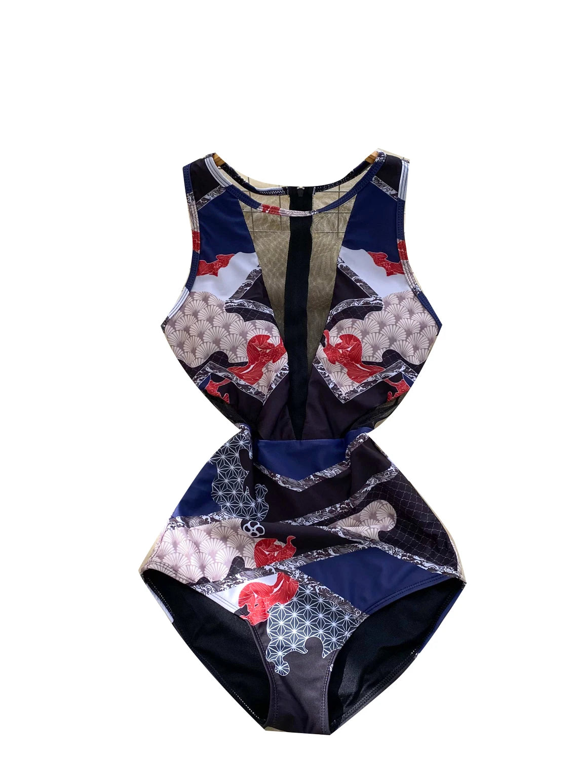 Maillot de bain une pièce combishorts imprimé pour femmes