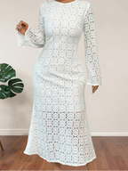 Robe longue élégante à manches longues pour femmes