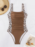 Maillot de bain une pièce léopard pour femmes