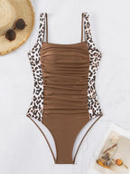 Maillot de bain une pièce léopard pour femmes