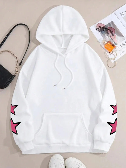 Sweat à Capuche Femme – Imprimé Araignée et Étoile