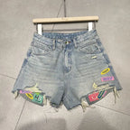 Short en jean déchiré pour femmes
