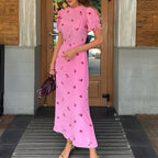 Robe longue à imprimé floral pour femmes