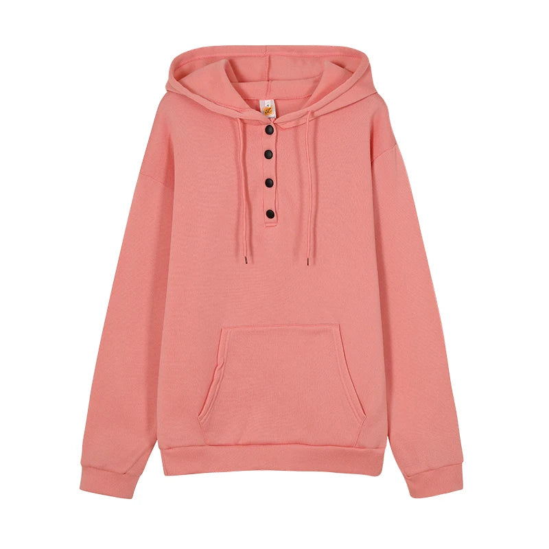 Sweat à capuche ample et décontracté à manches longues pour femmes