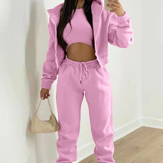 Ensemble survêtement femme 3 pièces en polaire