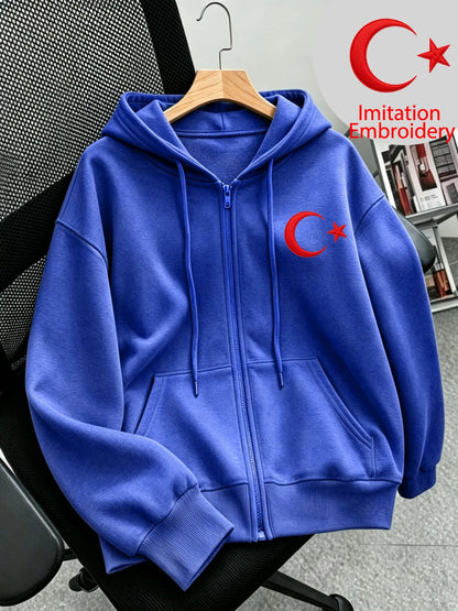 Sweat à Capuche Zippé Femme – Imprimé Turquie