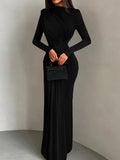 Robe moulante à manches longues pour femmes