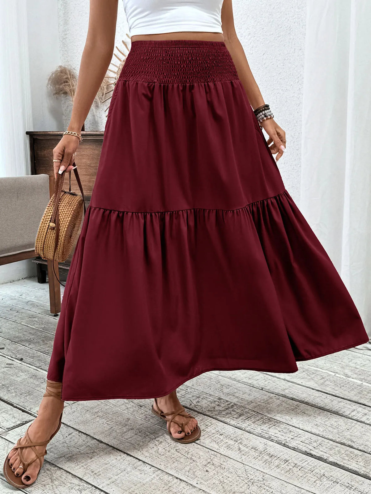 Jupe Longue Unie Femme