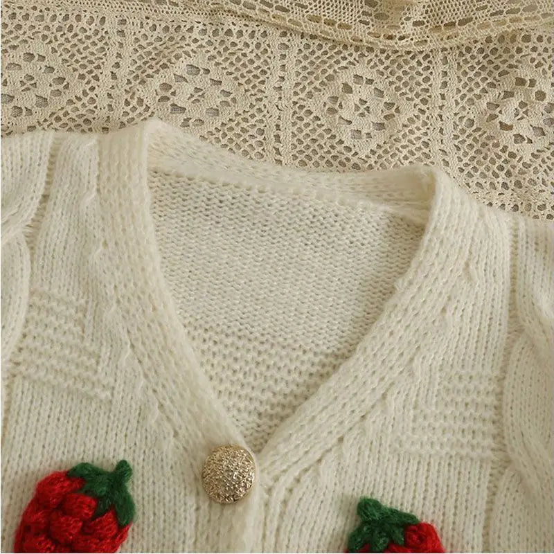 Cardigan en tricot acrylique rose pour femmes