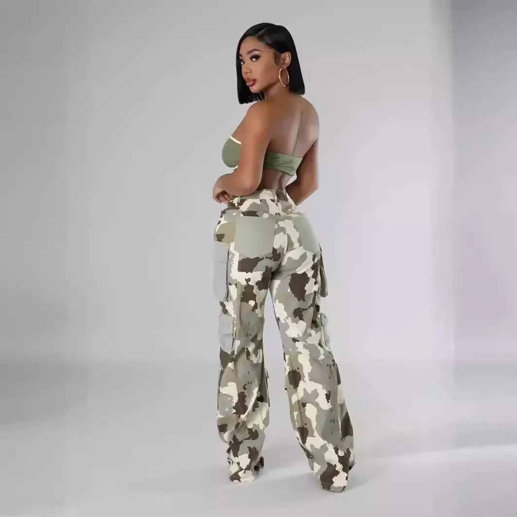 Pantalon long camouflage pour femmes