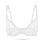 Soutien-gorge Push-Up à armatures, en dentelle blanc pur pour femmes