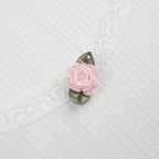 Top court en dentelle florale pour femmes