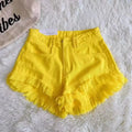 Short à franges patchwork pour femmes