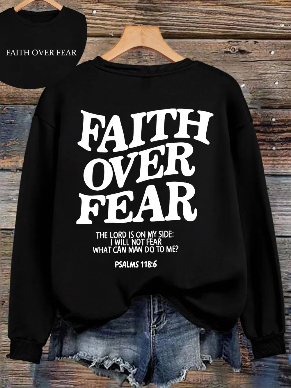 Sweat à Capuche Oversize Femme – Faith Over Fear