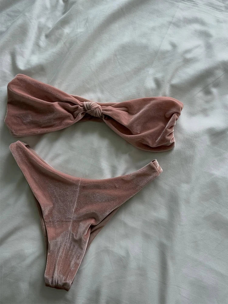 Ensemble bikini deux pièces sexy taille basse pour femmes