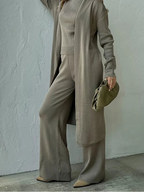 Ensemble 3 pièces cardigans longs pour femmes