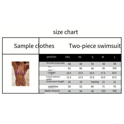 Bikini 2 Pièces Femme – Rayures et Liens à Nouer