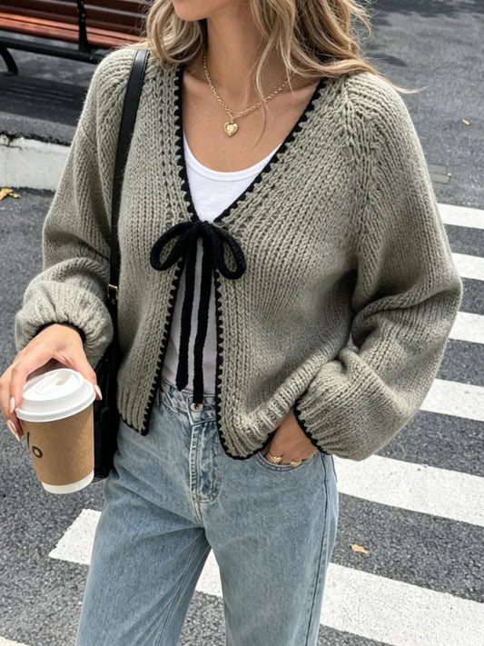 Pull Rétro Femme – Maille aux Couleurs Contrastées