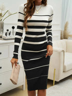 Robe à manches longues tricot pour femmes
