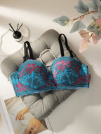 Soutien-gorge sexy brodés à fleurs pour femmes