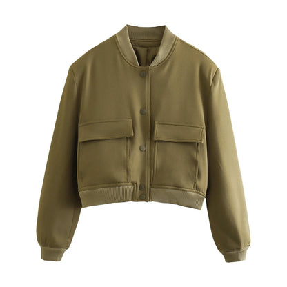 Veste Femme à Col Montant – Style Mi-Saison