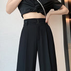 Pantalon ample taille haute pour femmes