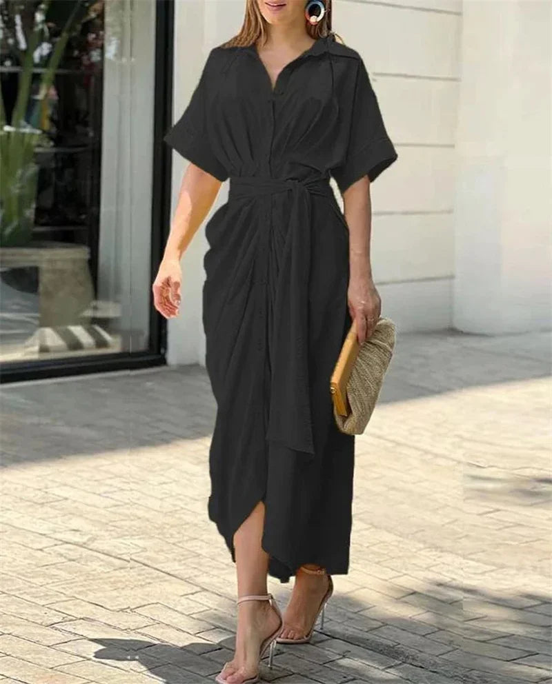 Robe à lacets taille haute pour femmes