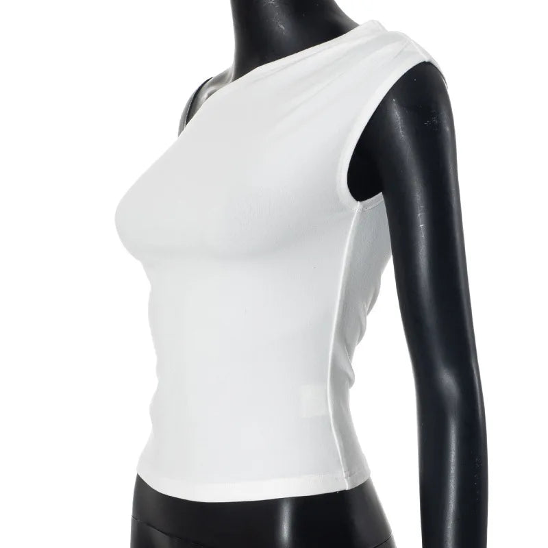 T-shirt Asymétrique Femme – Coupe Slim et Style Streetwear