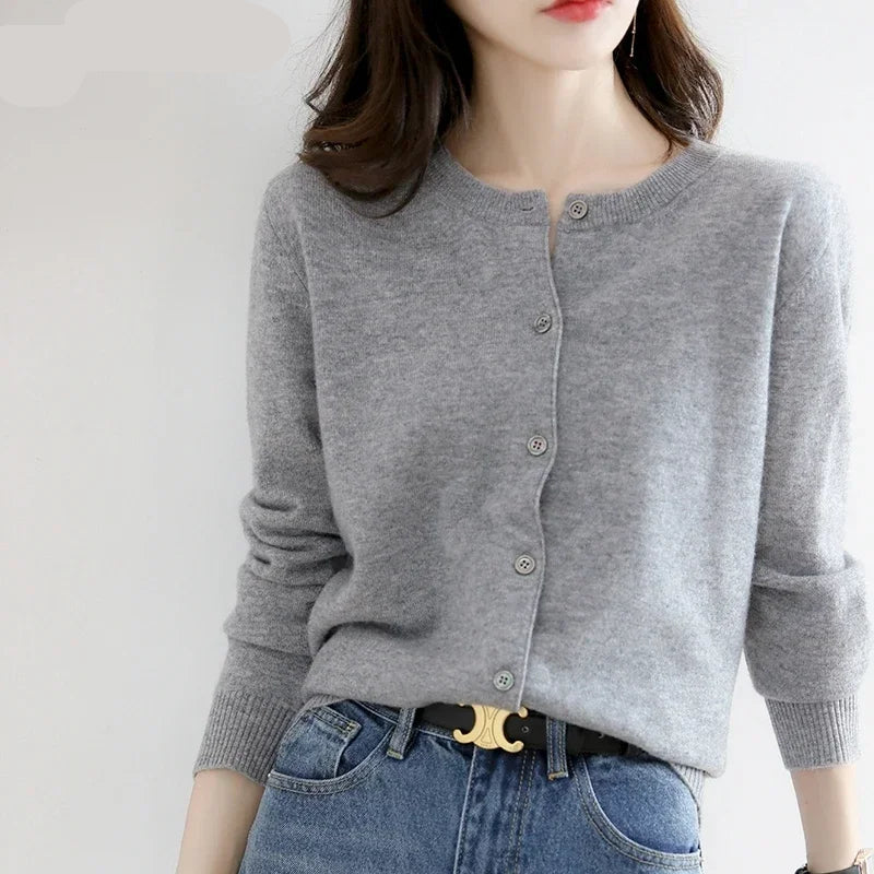 Cardigans à col rond pour femmes
